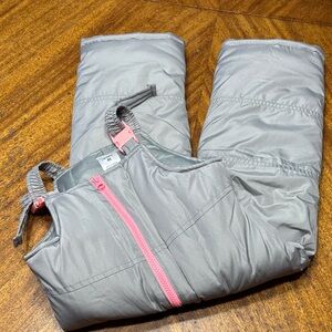 Carter's Gray and Pink Kids snow pants